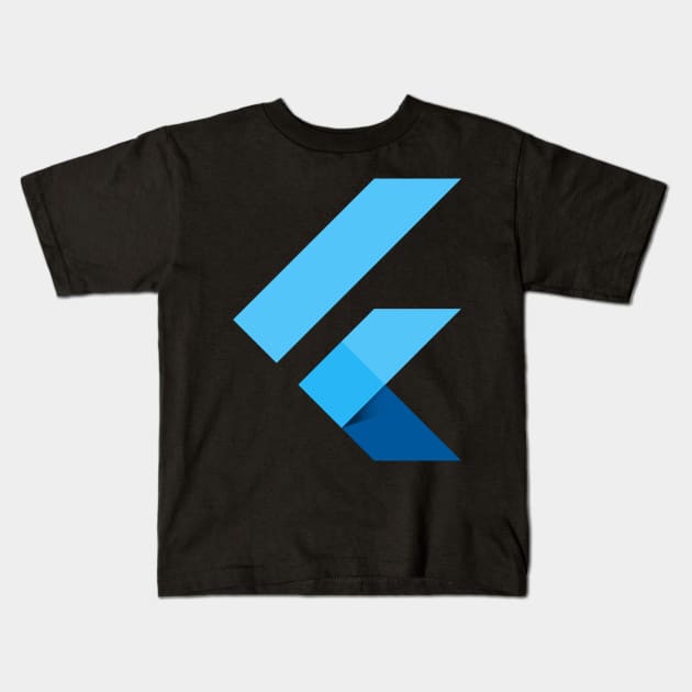 Flutter Logo - development SDK Kids T-Shirt by hipstuff